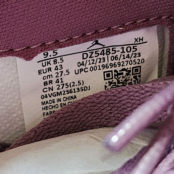 Air Jordan 1 Retro OG High Mauve Brand New Sz 9.5 - Picture 8 of 10